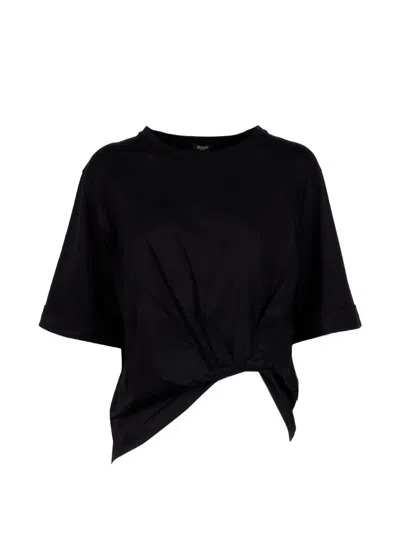 Seventy Knot-detail Short-sleeve Top In Black