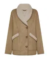 Seventy Faux-shearling-collar Jacket In Brown