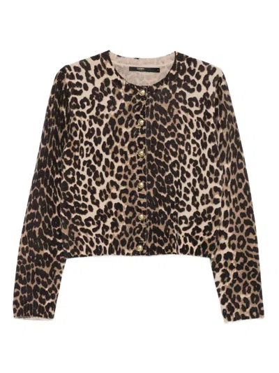 SEVENTY Leopard print wool cardigan SEVENTY