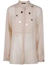 Seventy Light Beige Shirt With Sequin Embellishment In Beige