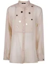 Seventy Light Beige Shirt With Sequin Embellishment In Nude