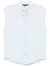 Seventy Polo In Misto Cotone Azzurro In Blue