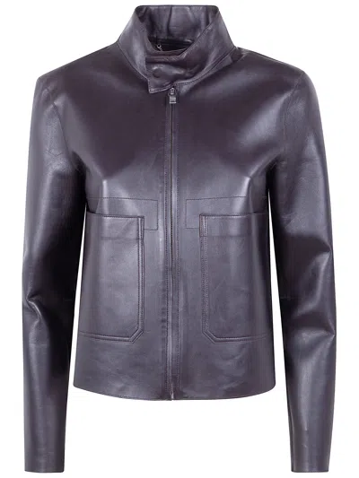 Seventy Light Nappa Mix Popeline Outdore Jacket In Blue