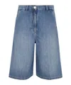 Seventy Lightweight Denim Bermuda Shorts In Blue