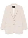 Seventy Beige Lightweight Melange Blazer In Beige