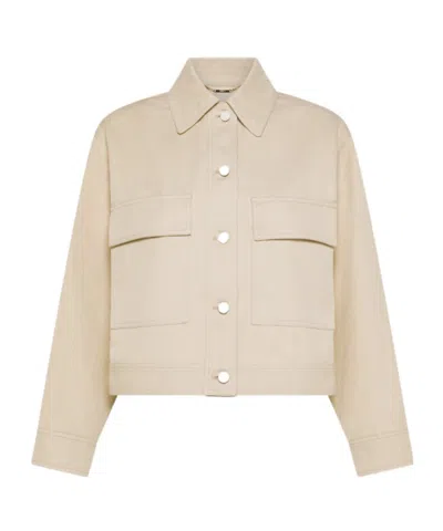Seventy Pocket Button Cropped Jacket In Neutral