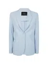 Seventy Single-button Textured Blazer In Blue