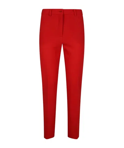 Seventy Logo-plaque Trousers In Red