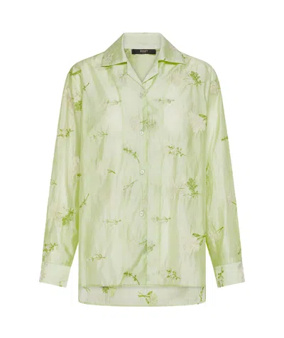 Seventy Floral Collared Shirt In Green