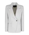 Seventy Single-breasted Buttoned Blazer In Gray