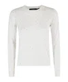 Seventy Cropped Crew Neck Sweater With Silver Embellishments In Multi