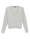Seventy Long-sleeves V-neck Top In Gray