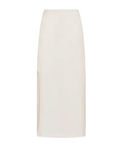 Seventy Long Slit Skirt In White