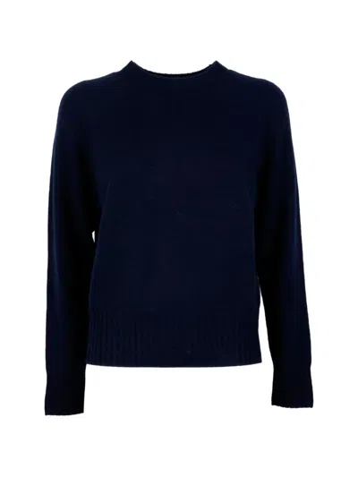 Seventy Long-sleeve Ribbed-trim Sweater In Blue