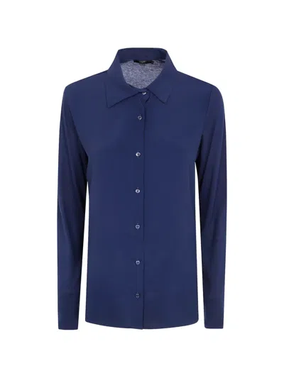 Seventy Jersey Crepe Shirt In Blue