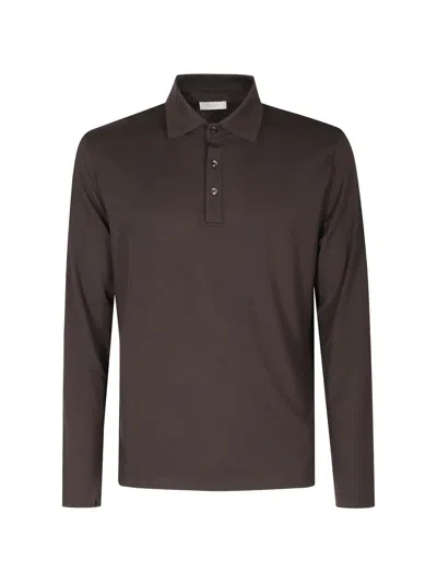 Seventy Long-sleeve Wool Polo Shirt In Animal Print