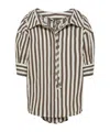 Seventy Stripes Shirt With Front Tie In White