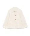 Seventy Cream Linen Blended Pinstriped Jacket