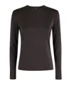 Seventy Long-sleeved Modal Crew Neck T-shirt In Black