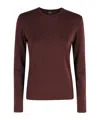 Seventy Long-sleeved Bordeaux T-shirt With Classic Crew Neckline In Red