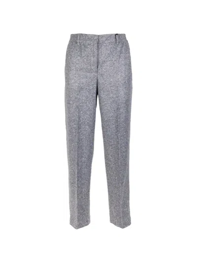 Seventy Marl-effect Straight-leg Trousers In Gray