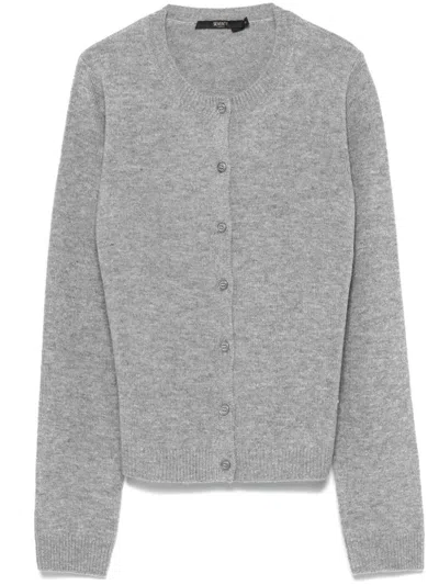 Seventy Mélange-effect Cardigan In Grey