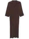 Seventy Midi Dress In Chocolate Brown In Brown