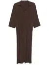 Seventy Midi Dress In Chocolate Brown