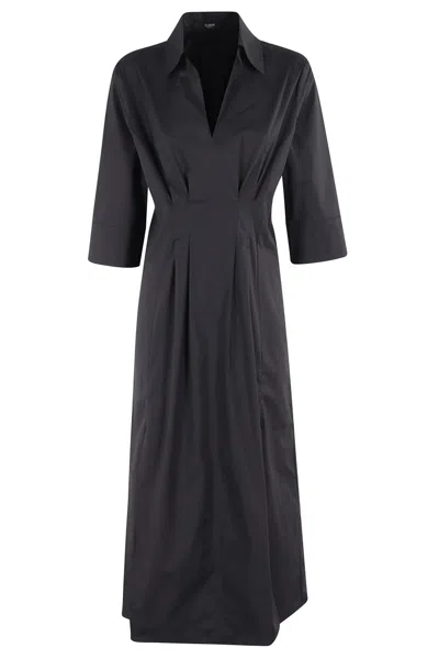 SEVENTY SEVENTY MIDI DRESS IN STRETCH POPLIN WITH KIMONO SLEEVES