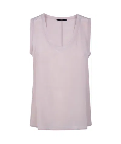 Seventy Mixed Silk Sand Wash Top In Purple