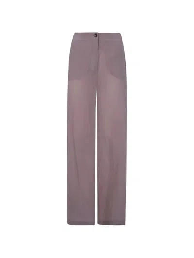 Seventy Mixed Silk Sand Wash Trousers In Pink