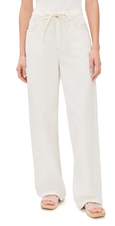 Seventy + Mochi Blake Jeans Herringbone Ecru In White