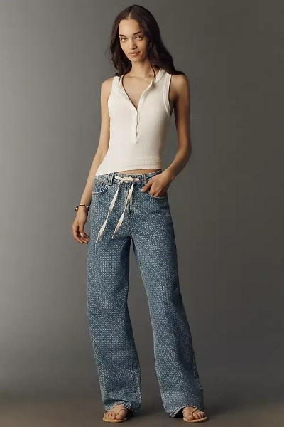 Seventy + Mochi Blake Mid-rise Wide-leg Jeans In Blue