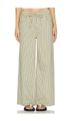 Seventy + Mochi Blake In Vintage Moss Wide Stripe