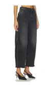 Seventy + Mochi Bo Zip Wide Leg Jeans In Black