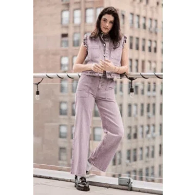 Seventy + Mochi Elodie Dusty Lilac Jeans In Purple