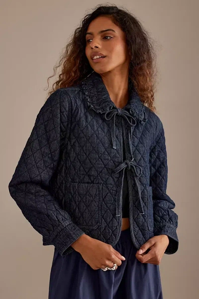 Seventy + Mochi Heidi Jacket In Indigo Rinse In Blue