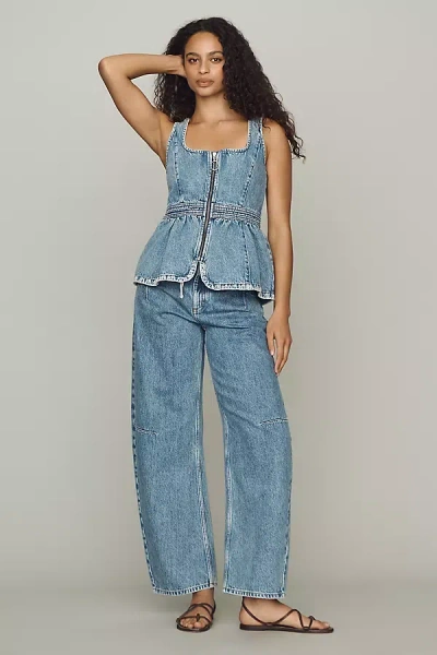 Seventy + Mochi Mila High-rise Barrel Jeans In Blue