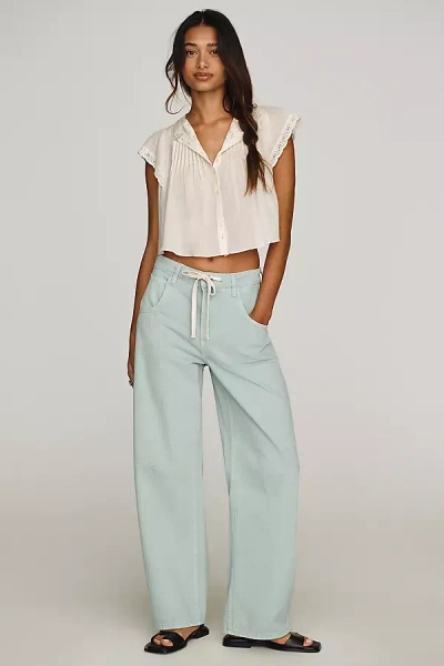 Seventy + Mochi Mila High-rise Barrel-leg Jeans In Green