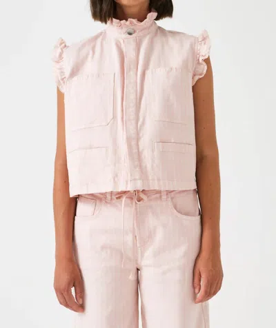 Seventy + Mochi Pablo Denim Vest In Pink Dawn