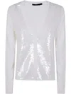 Seventy Sequinned Cardigan In White