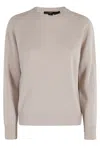 Seventy Mud Cashmere Sweater With Circle Neck And Long Sleeves In Pink
