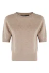Seventy Mud Cashmere Sweater With Classic Crew Neck In Neutral