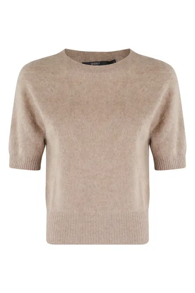 SEVENTY MUD CASHMERE SWEATER WITH CLASSIC CREW NECK