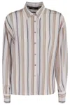 Seventy Multicolor Striped Shirt With Classic Collar In Multi