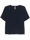 Seventy Navy Blue Blouse With Short Sleeves In Blue