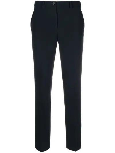 SEVENTY SEVENTY NAVY BLUE STRETCH DESIGN SLIM CUT  TROUSERS
