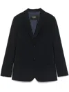 Seventy Navy Blue Virgin Wool Blazer In Blue