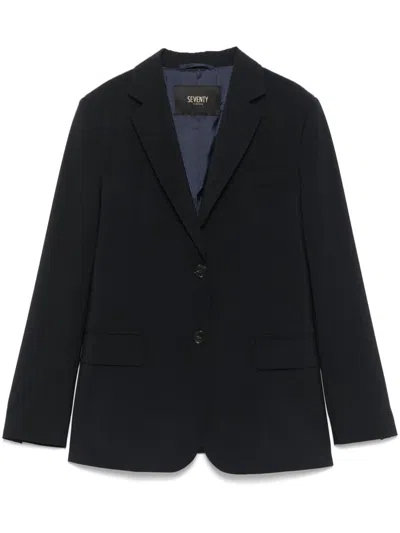 Seventy Navy Blue Virgin Wool Blazer