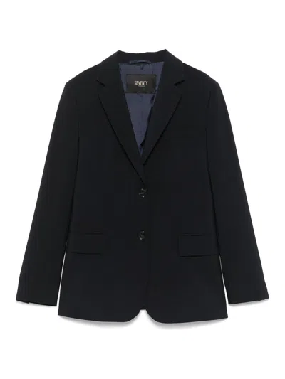 Seventy Navy Blue Virgin Wool Blazer